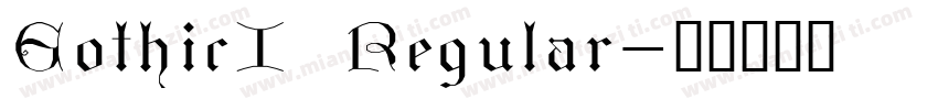 GothicI Regular字体转换